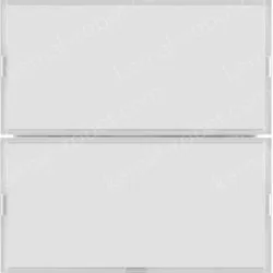 Push-button 2gang, RGB LED, int. temp. sensor, KNX - S.1/B.3/B.7, f. p.white