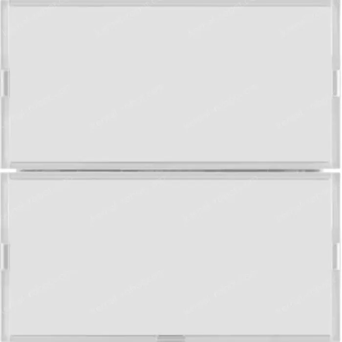 Push-button 2gang, RGB LED, int. temp. sensor, KNX - S.1/B.3/B.7, f. p.white