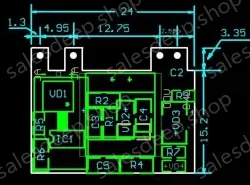 Small, safe isolated, regulated power supply switching power supply module 5V 1A Vertical pins