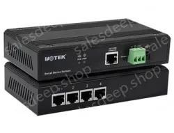 UOTEK 10/100M to 4 Ports RS-232/485/422 Serial Device Server