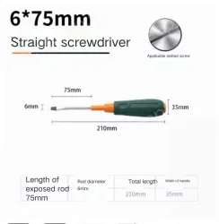 Slotted screwdriver 6*75