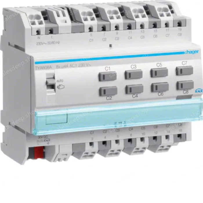 Output module 8x 4A /230V~, KNX