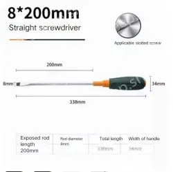 Slotted screwdriver 8*200