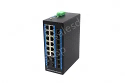 12-port 10/100/1000BASE-TX+12 SFP Managed Industrial PoE Switch